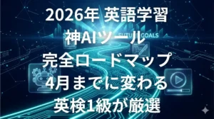 2026年版AI英語学習の完全ロードマップと神ツール紹介のイメージ画像