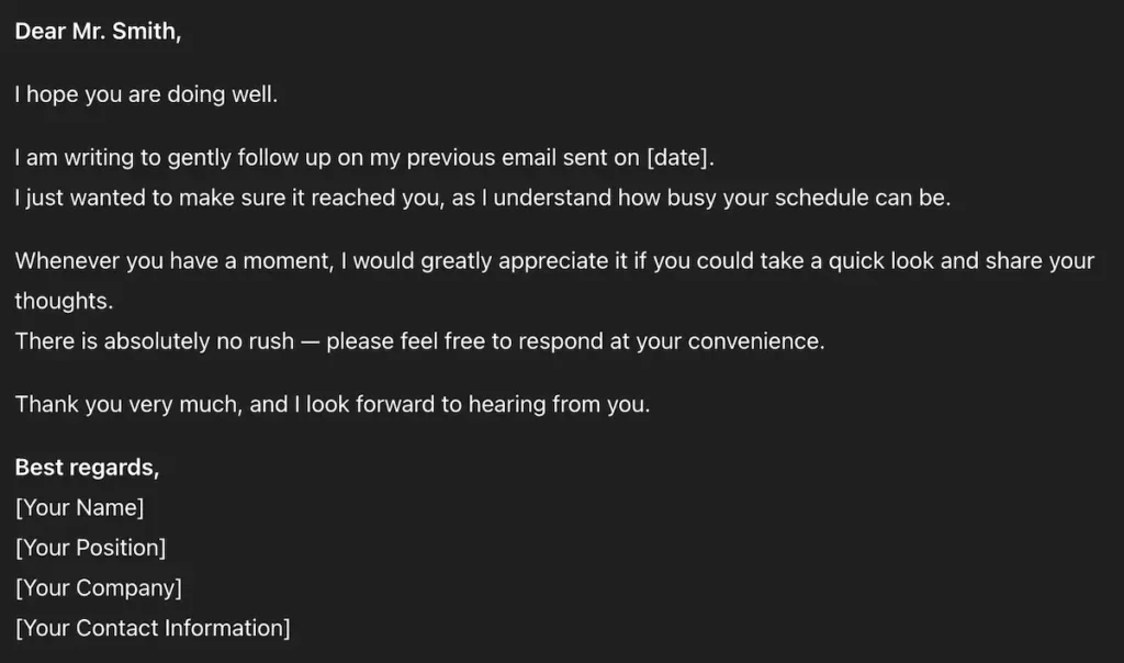 ChatGPTが作成した丁寧な催促（リマインド）のビジネスメール