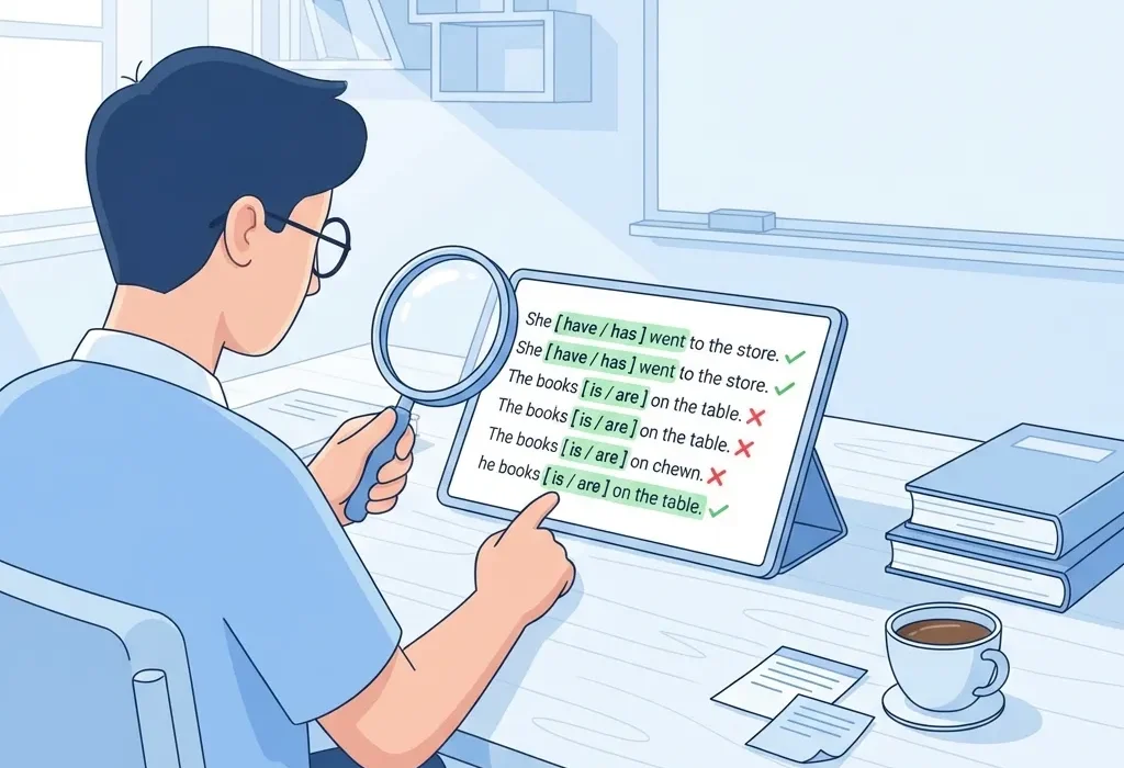 文法問題の罠パターンを分析する受験生