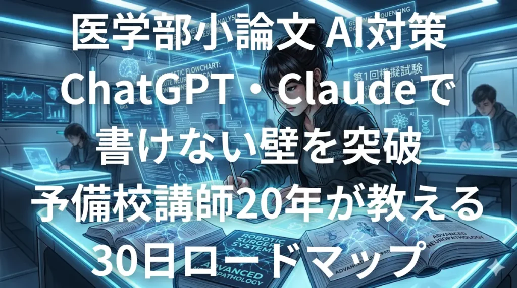 医学部小論文AI対策完全ガイド - ChatGPT・Claudeで書けない壁を突破