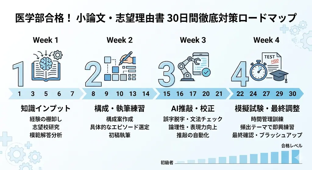 医学部小論文30日学習ロードマップ
