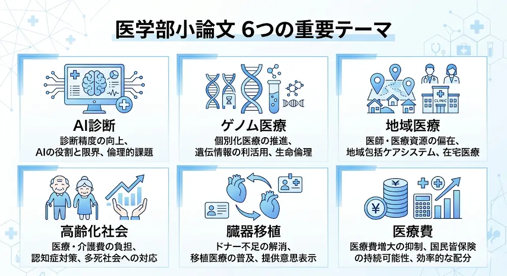 医学部小論文の頻出テーマ一覧
