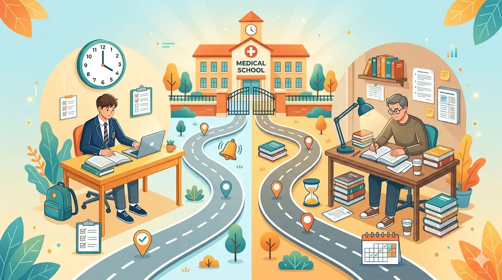 現役生と浪人生のイメージ