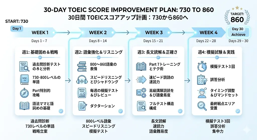 TOEIC 30日学習ロードマップ