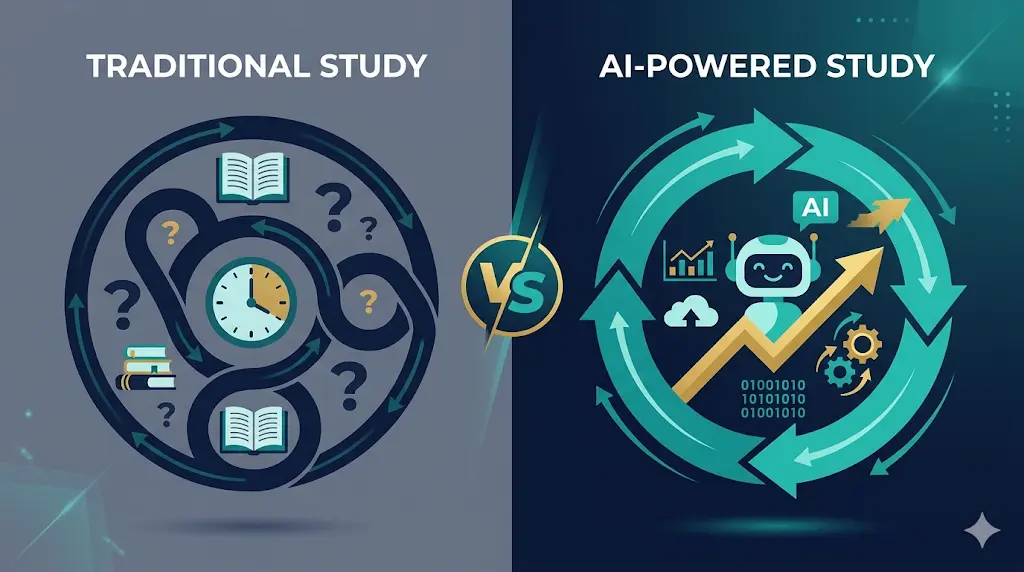 TOEIC AI学習サイクル 従来学習との比較