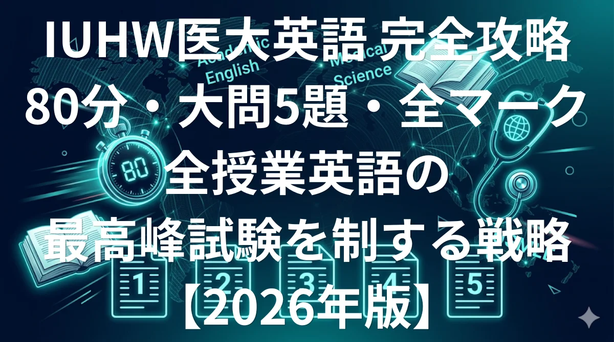 国際医療福祉大学医学部英語 2026年度傾向と対策 英語重点配点・マーク式5題完全攻略ガイド