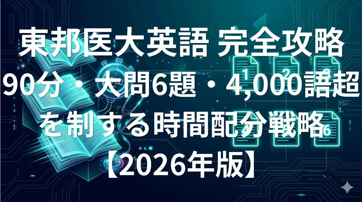 東邦大学医学部英語 傾向と対策 90分大問6題完全攻略ガイド2026年版