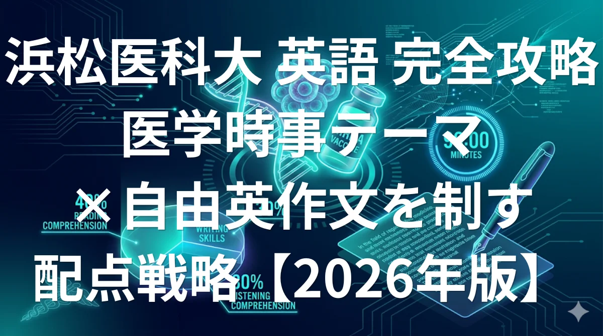 浜松医科大学医学部 英語の傾向と対策 - 医学時事テーマ長文と自由英作文を制す国公立攻略法2026年版