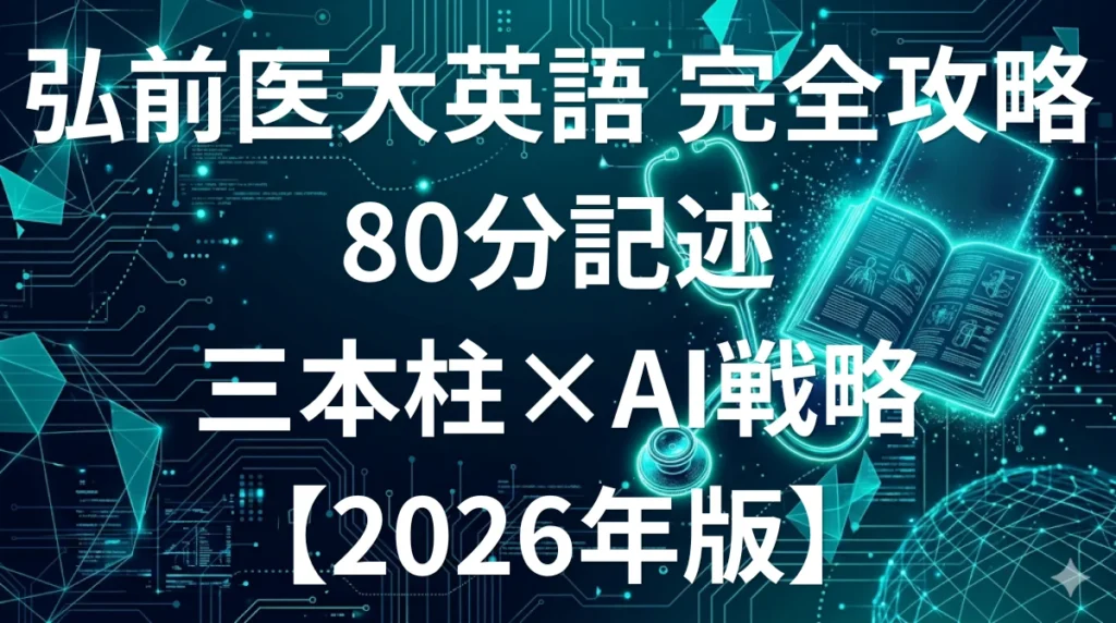 弘前大学医学部 英語の傾向と対策 - 80分記述三本柱を制す国公立攻略法2026年版