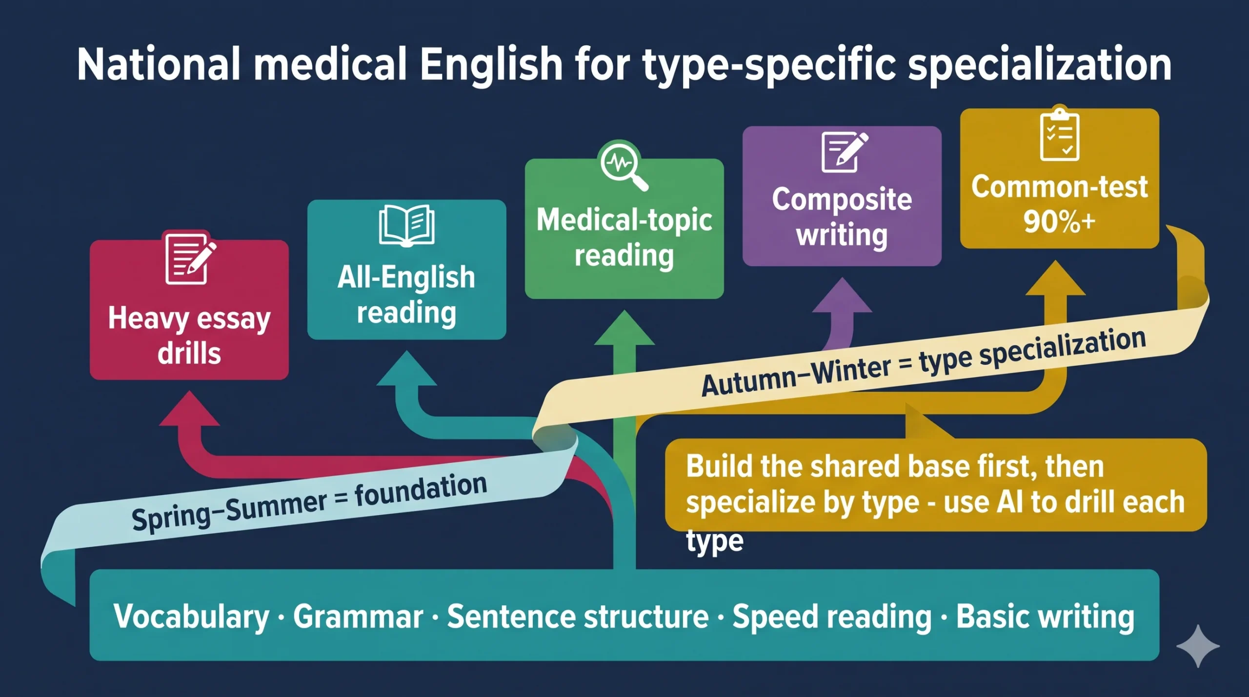 国公立医学部英語 タイプ別の学習順序ロードマップ
