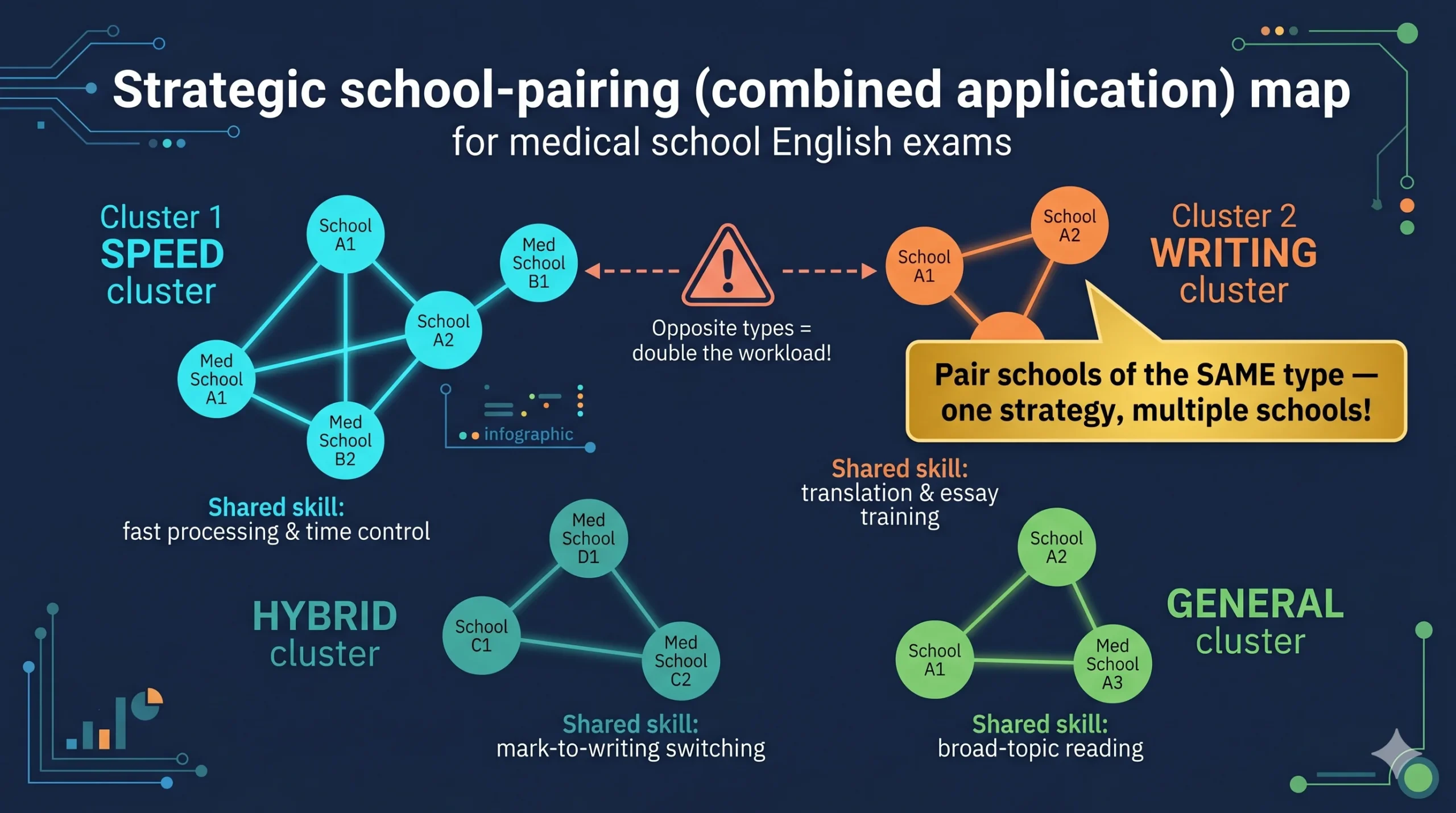 私立医学部英語 タイプ別併願戦略マップ