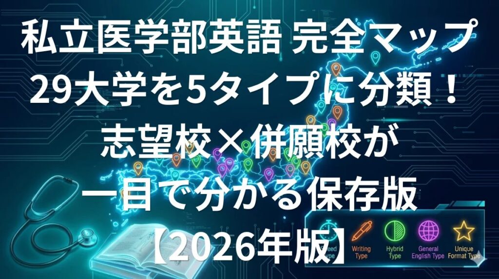 私立医学部英語 大学別傾向と対策 形式タイプ別完全マップ2026年版