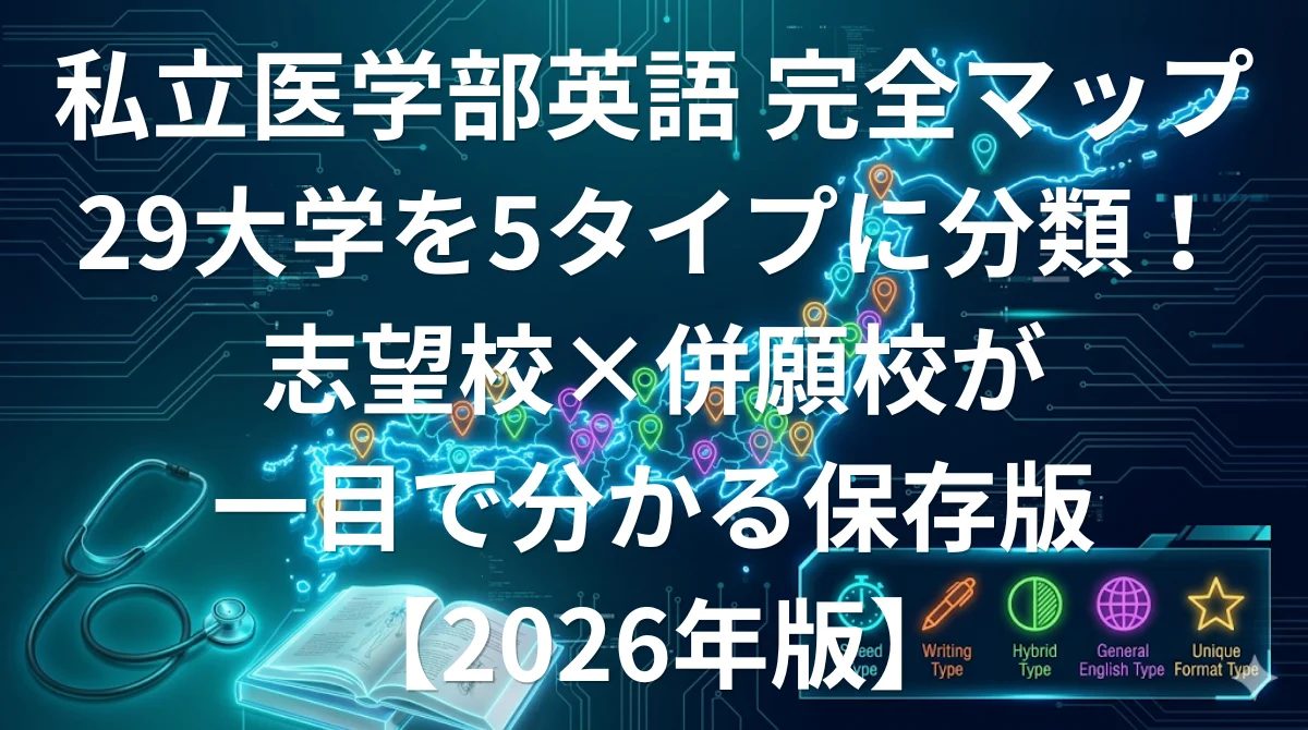 私立医学部英語 大学別傾向と対策 形式タイプ別完全マップ2026年版