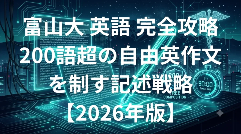 富山大学医学部 英語の傾向と対策 - 200語超の自由英作文を制す国公立攻略法2026年版