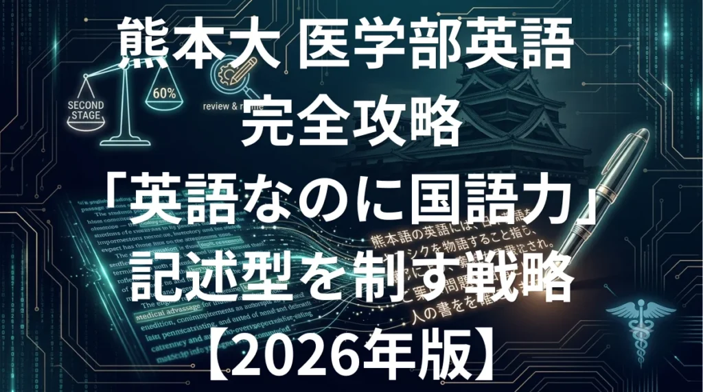 熊本大学医学部 英語の傾向と対策 - 日本語記述の国語力を制す国公立攻略法2026年版