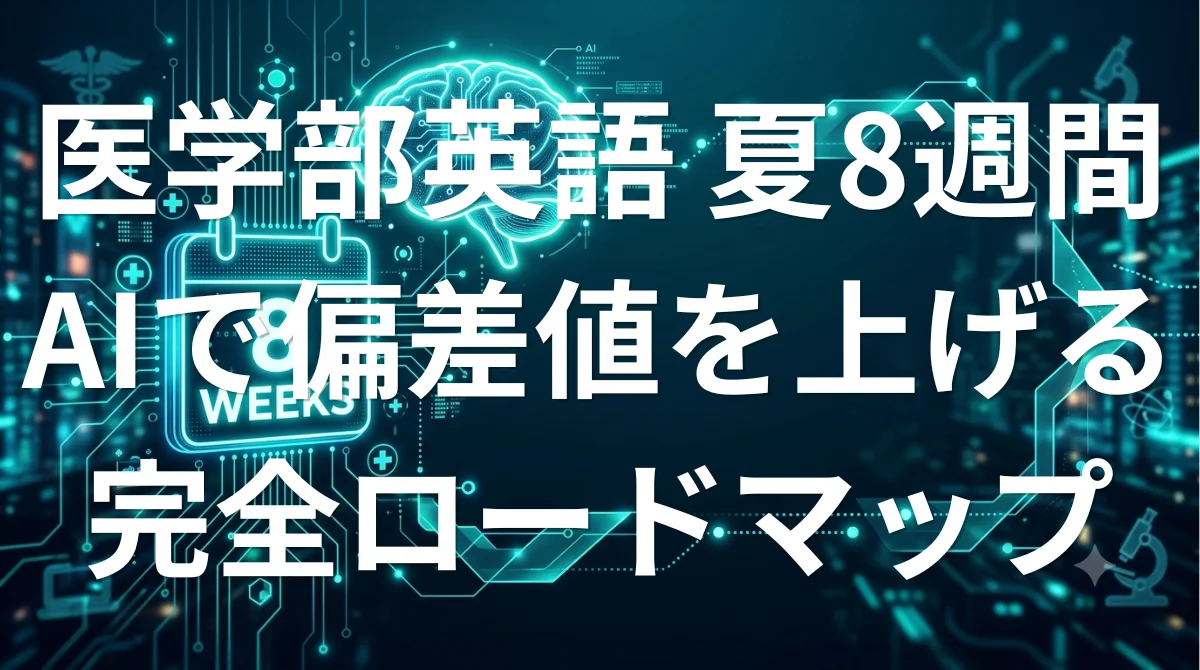 医学部英語AI夏期特訓ロードマップ - 8週間で偏差値を上げるAI学習完全ガイド