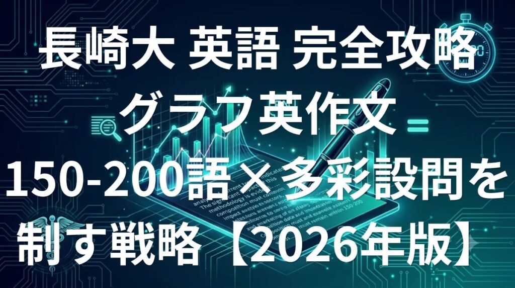 長崎大学医学部 英語の傾向と対策 - グラフ自由英作文と多彩設問を制す国公立攻略法2026年版