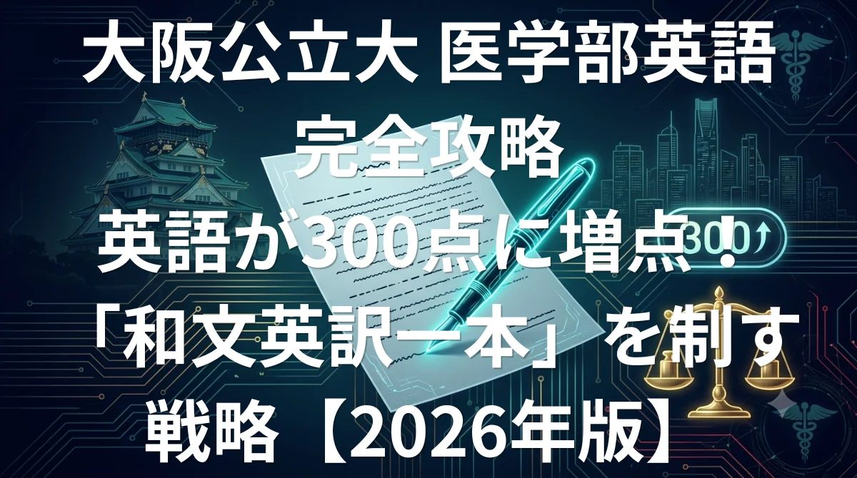 大阪公立大学医学部 英語の傾向と対策 - 英語300点増点と和文英訳一本を制す公立医学部攻略法2026年版