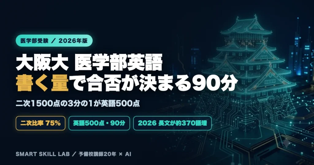 大阪大学医学部医学科 英語の傾向と対策 - 英語500点を90分で書き切る和文英訳と自由英作文の攻略法2026年版