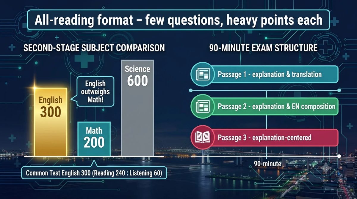 横浜市立大学医学部 英語の試験構成 - 英語配点が数学を上回る公立医大