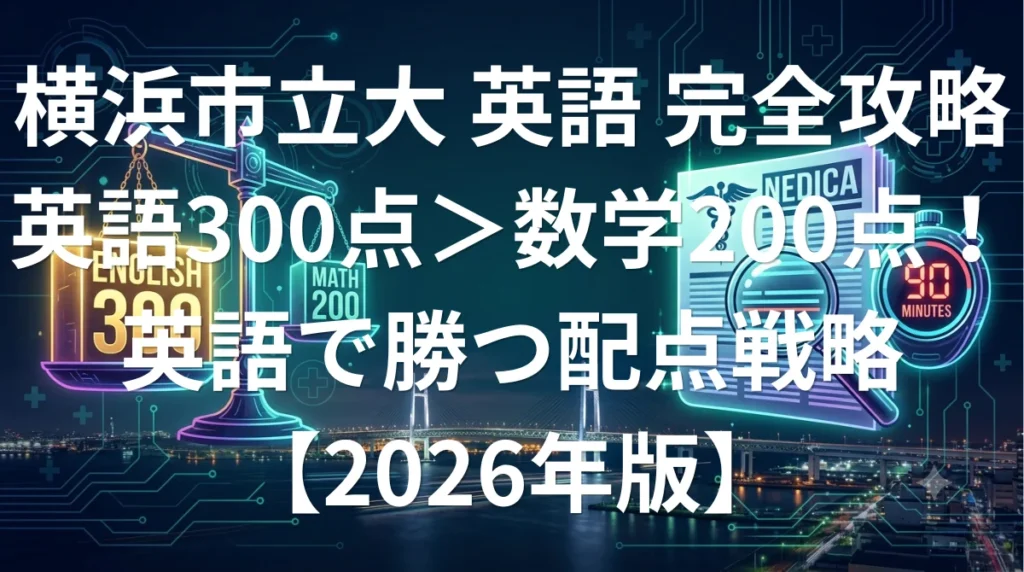 横浜市立大学医学部 英語の傾向と対策 - 英語配点が数学超えの公立医大を制す攻略法2026年版